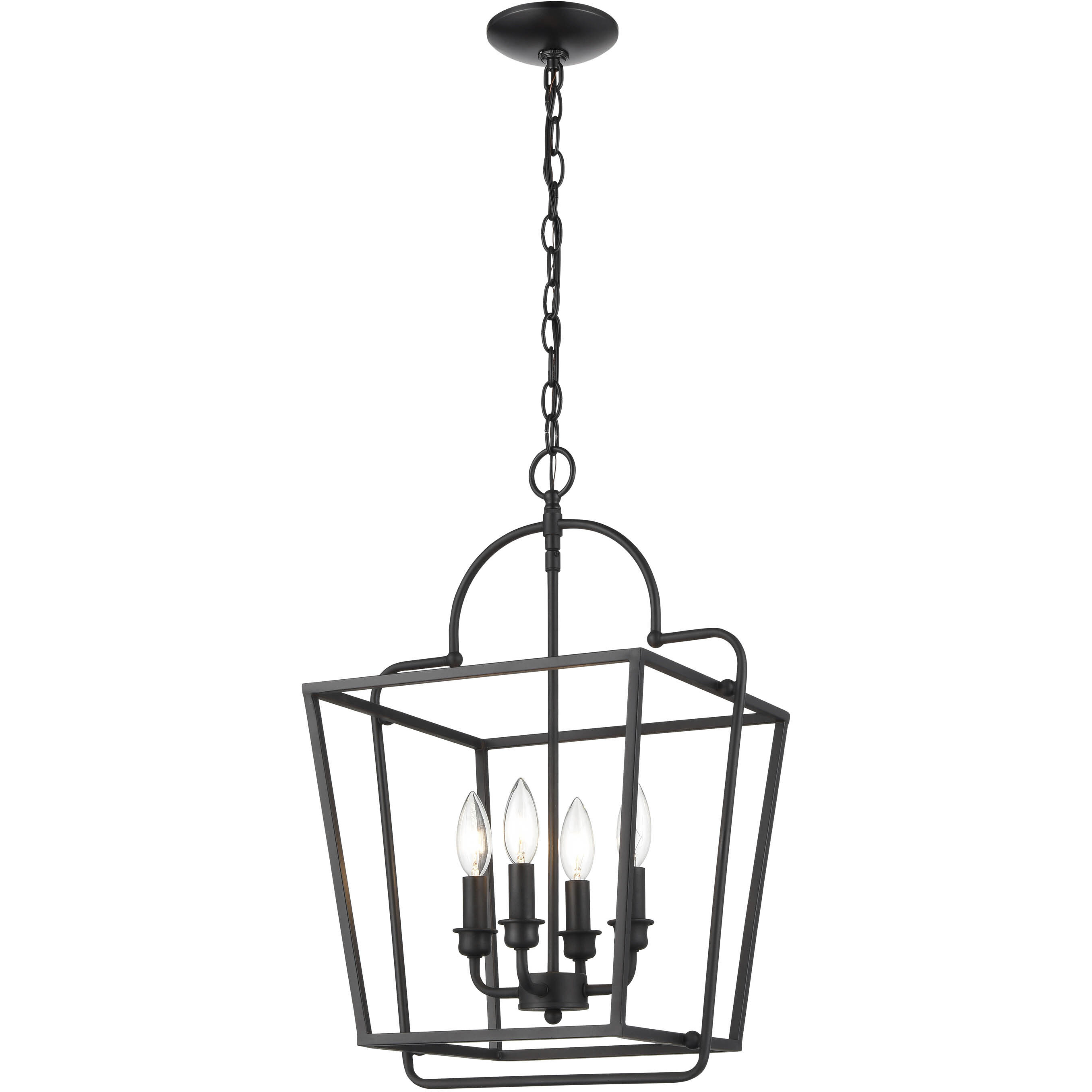 Corona 4 Light 15 inch Matte Black Pendant Ceiling Light